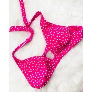 PINK Victoria’s Secret Polka Dot Bikini Top✨SMALL